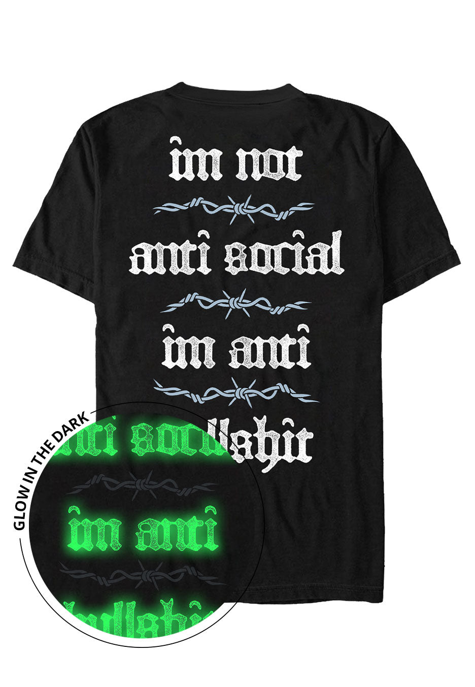 While She Sleeps - Anti Social Spider Glow In The Dark - T-Shirt Hot Sale