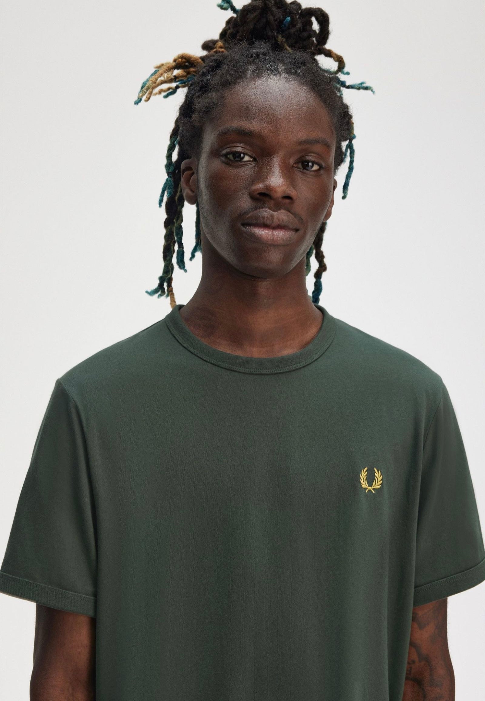 Fred Perry - Ringer Court Green - T-Shirt Outlet Cheap Online