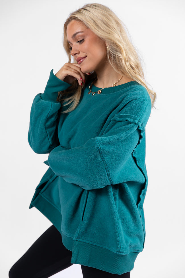 Scouted Out Jade Oversized Fleece Sweatshirt SALE 2025 Unisex Online