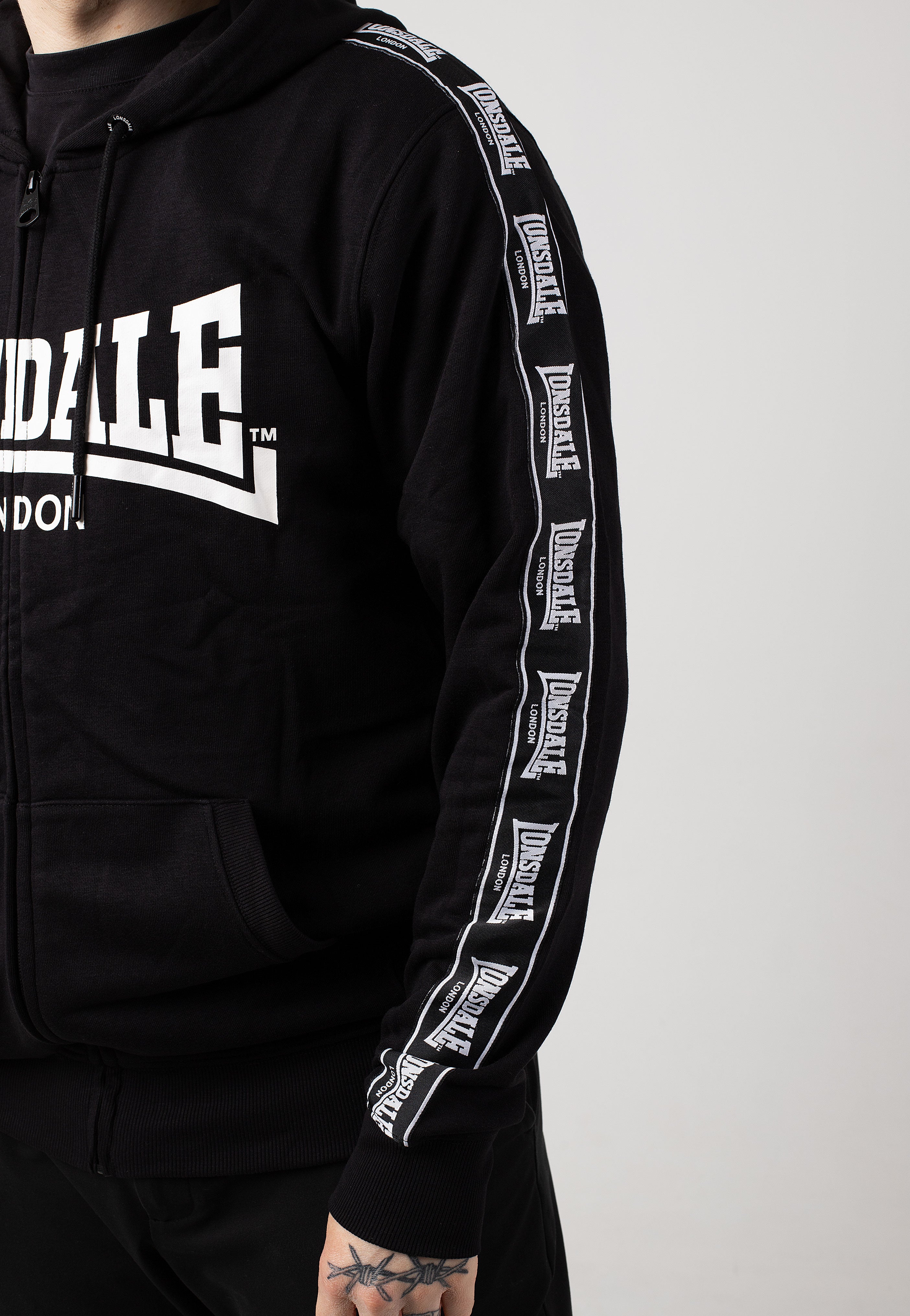 Lonsdale - Bigton Black/White - Zipper Cheap Sale Outlet