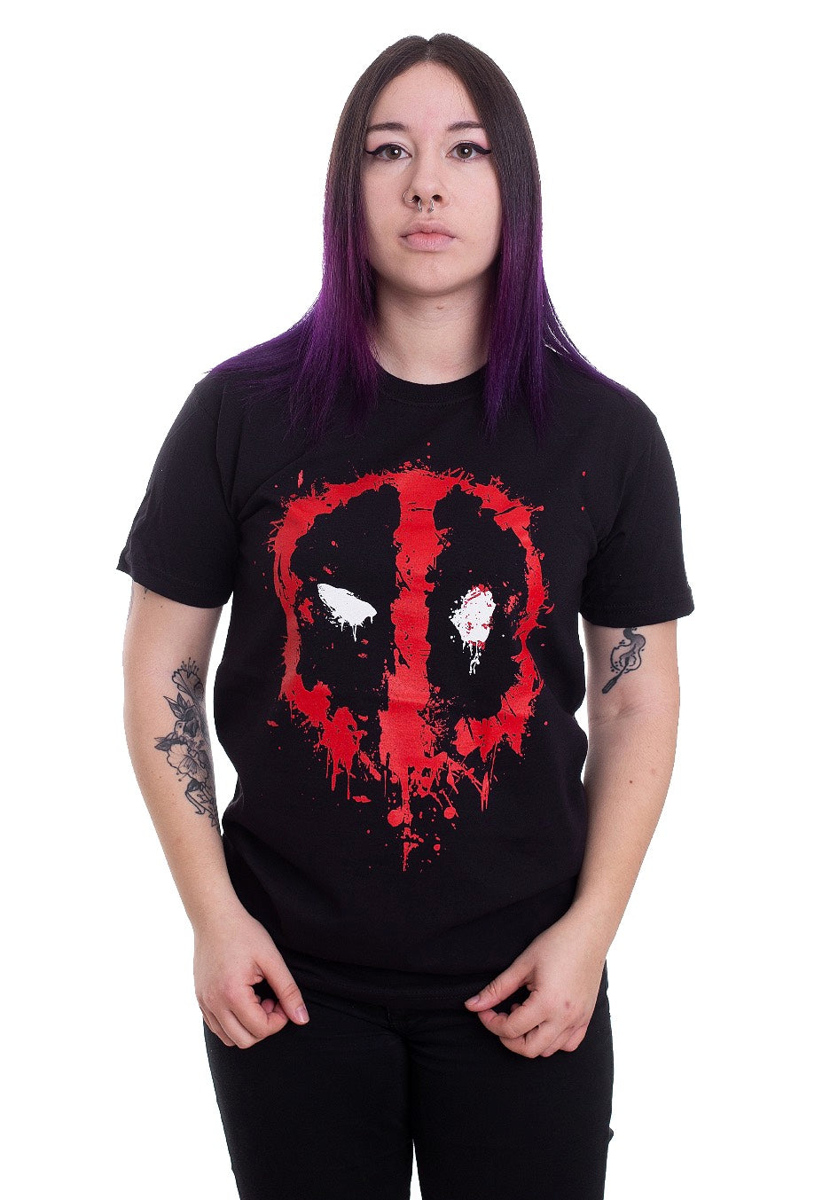 Deadpool - Splat Face - T-Shirt Browse Cheap Pice