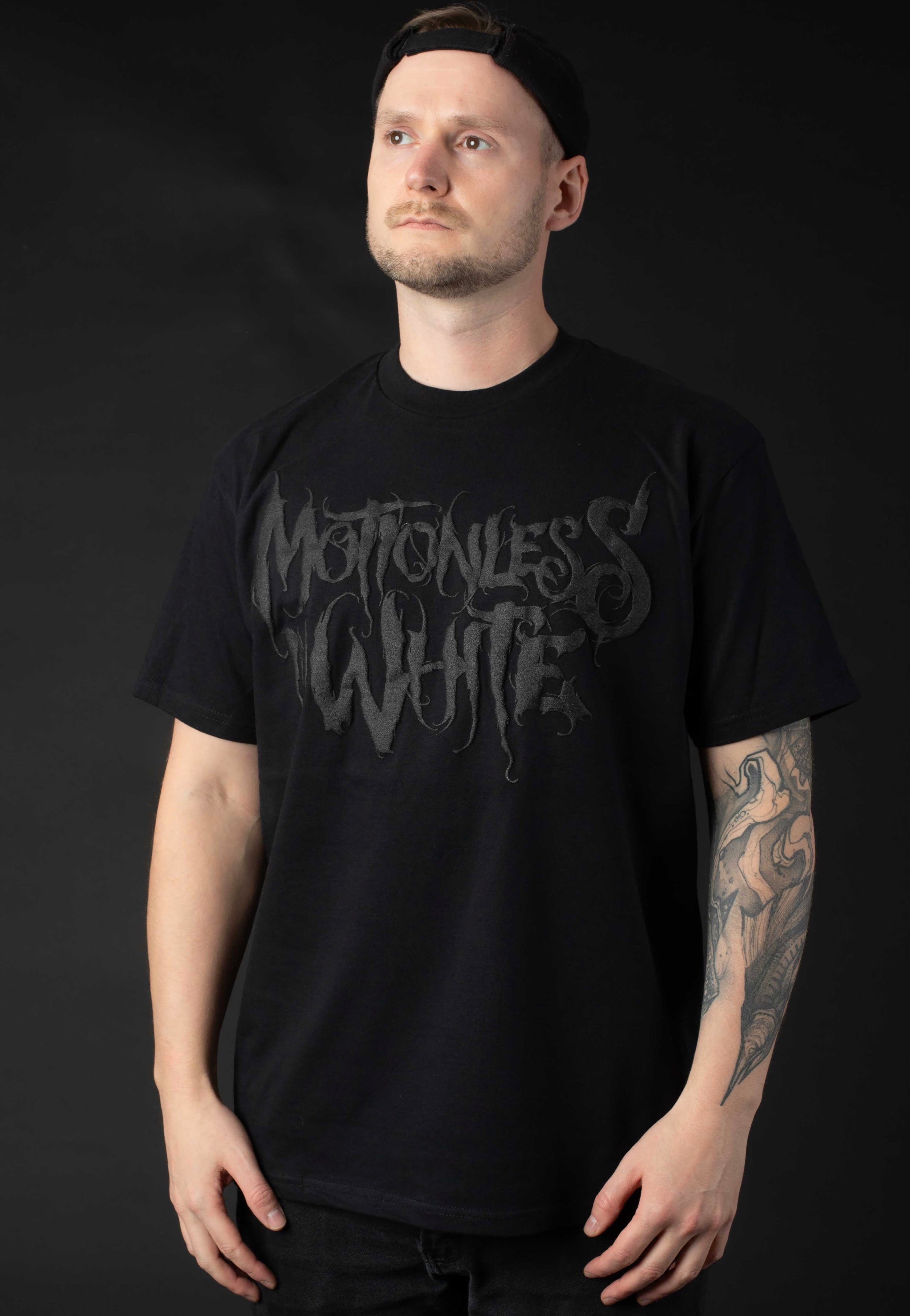 Motionless In White - Logo Limited Black On Black - T-Shirt Shop Offer Online