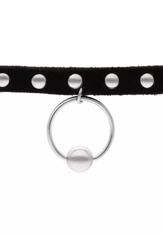 Wildcat - Ring Of O Studded Black - Choker 100% Authentic