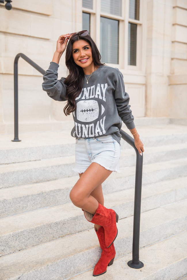 Sunday Funday Pepper Comfort Colors Graphic Sweatshirt Clearance Hot Sale