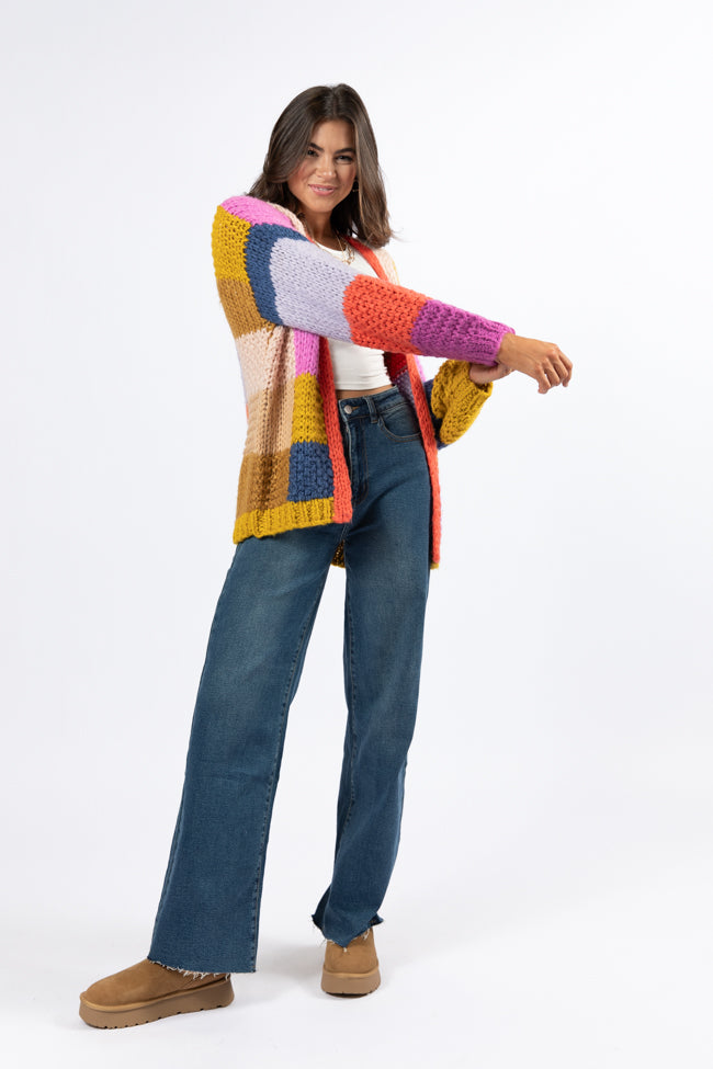 Still Deciding Multi Color Block Cardigan SALE Official For Sale