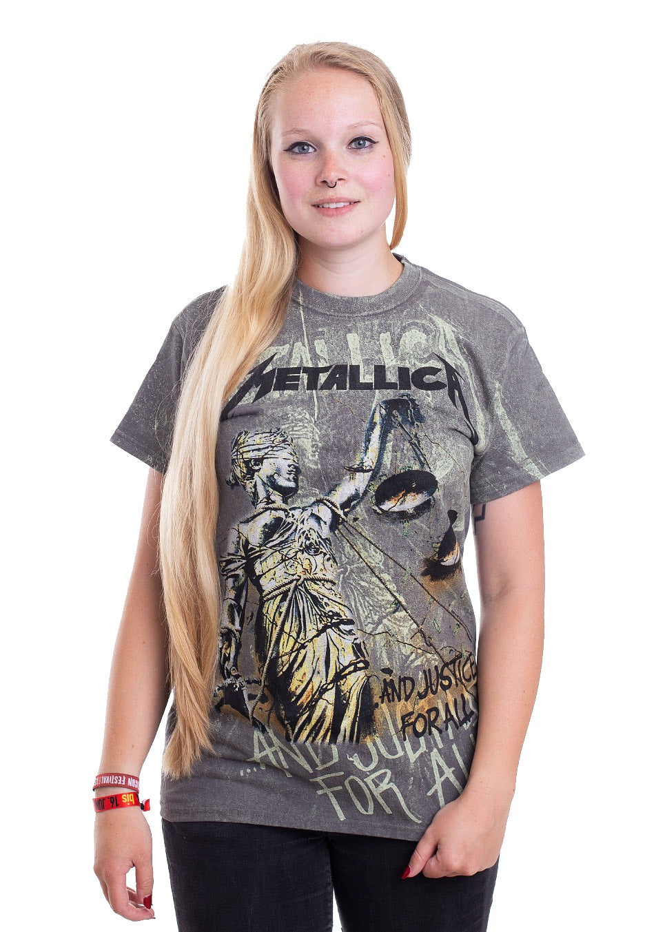 Metallica - Justice Neon All Over - T-Shirt Discount Cheap