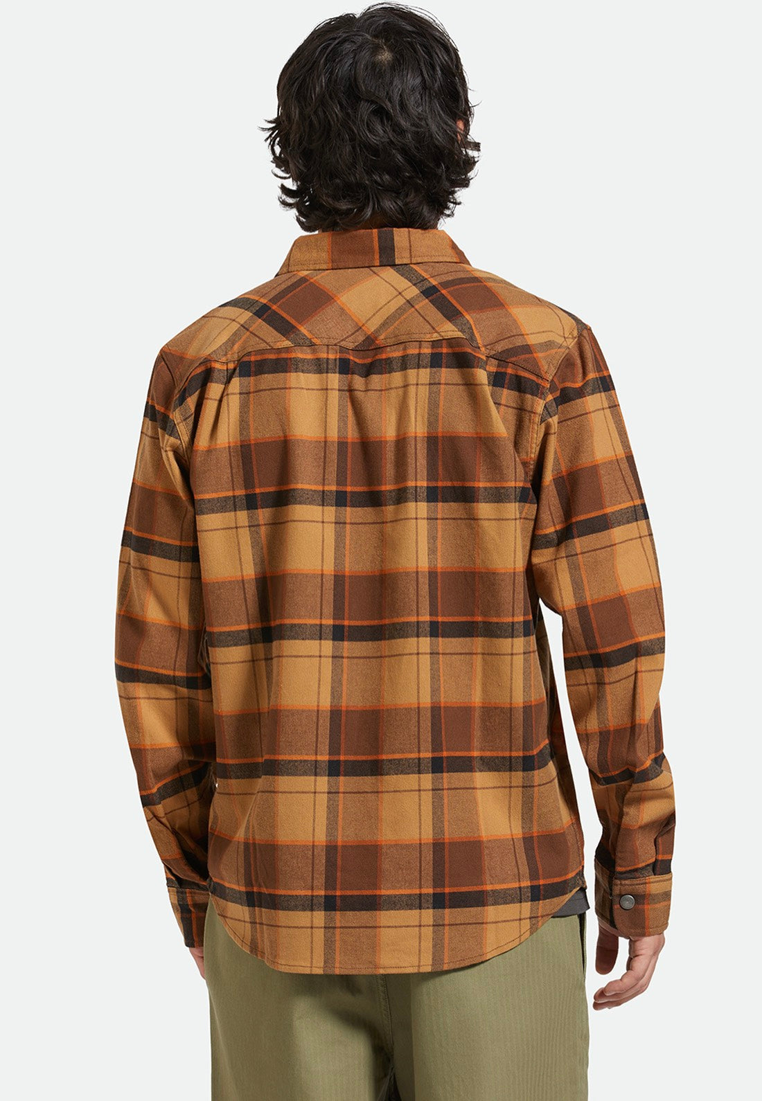 Brixton - Builders Bowery Flannel Burro Brown/Pinecone Brown/Black - Shirt Cheap Order