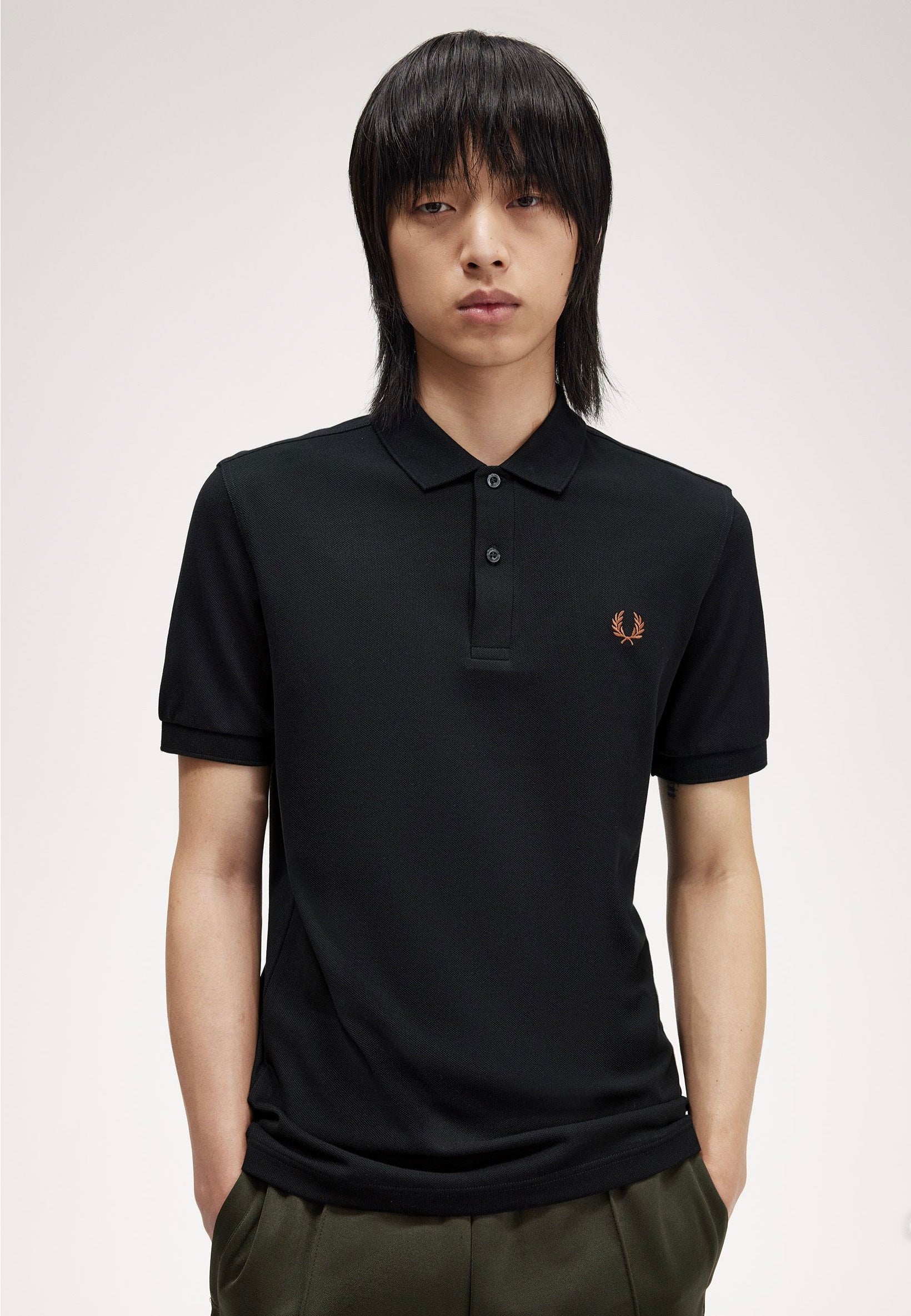 Fred Perry - The Fred Perry Black/Marmalade - Polo Manchester For Sale