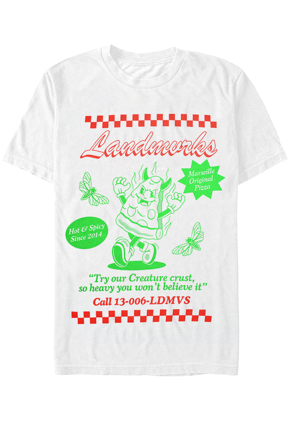 Landmvrks - Pizza White - T-Shirt Free Shipping