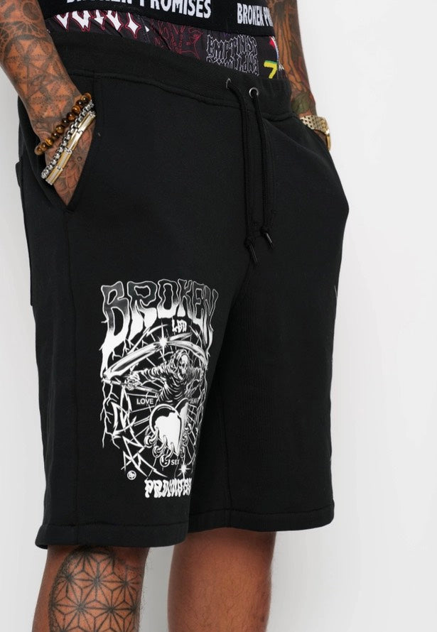 Broken Promises - Lsd Reaper Black - Shorts Cheap New Styles