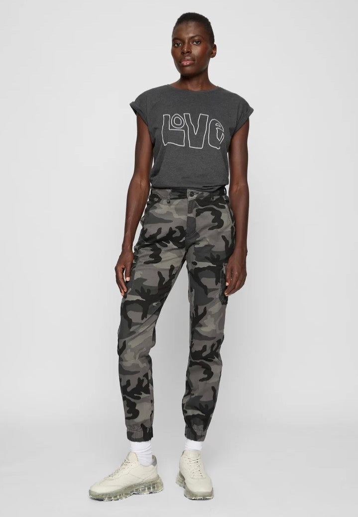 Urban Classics - Ladies High Waist Darkcamo/Black - Pants Sale Good Selling