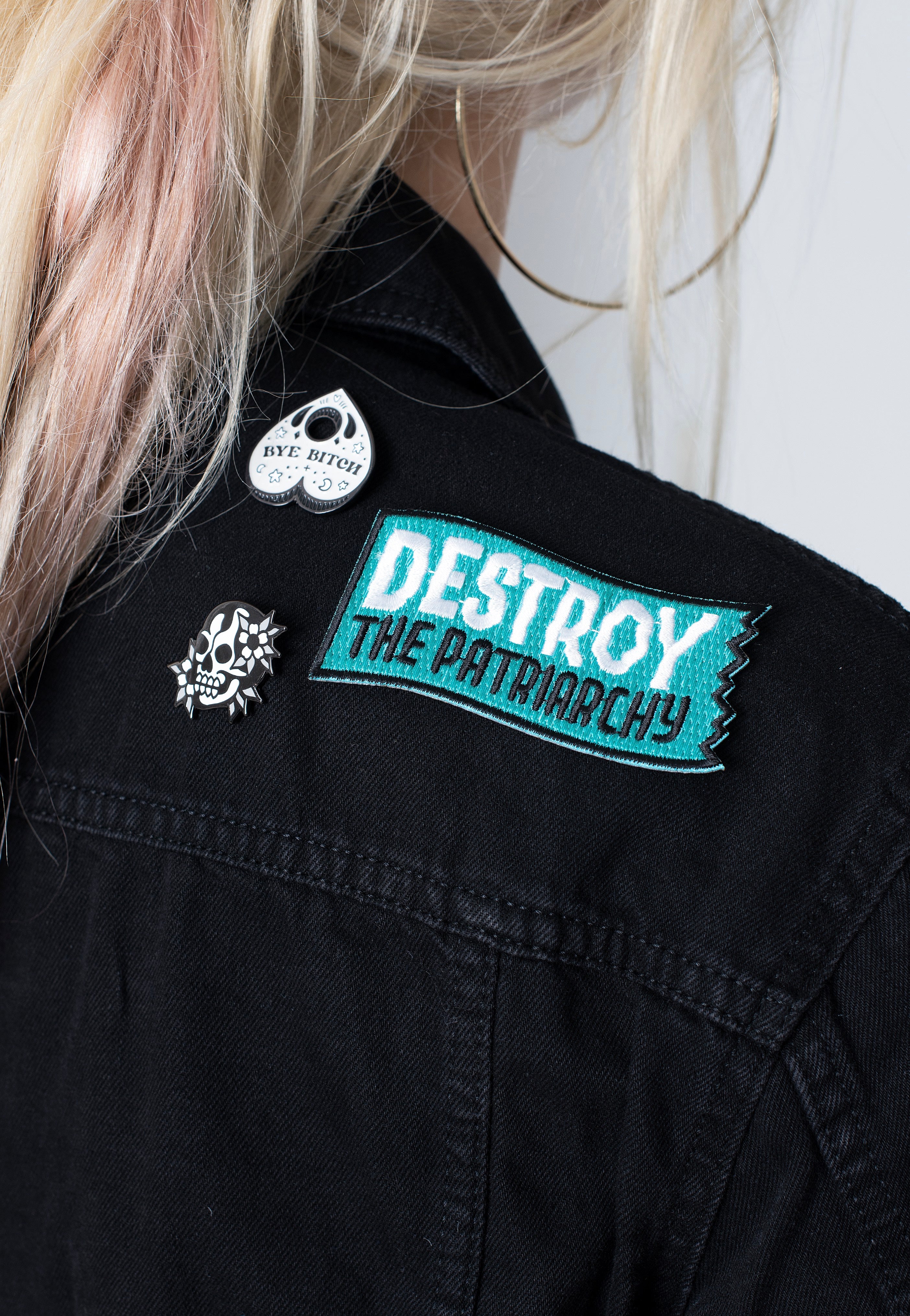 Punky Pins - Destroy The Patriarchy Embroidered Iron On - Patch Buy Cheap Footlocker