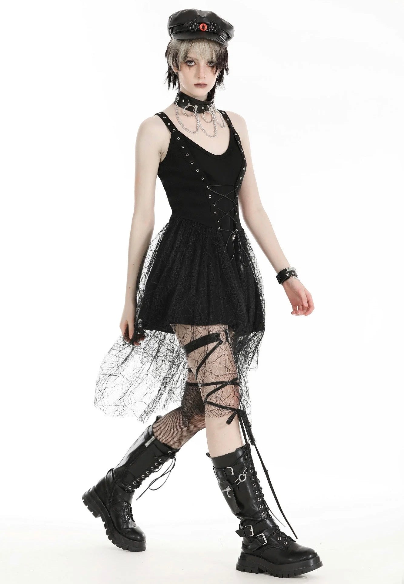 Dark In Love - Spider Web With Metal Pentagrams Black - Dress Buy Cheap Latest