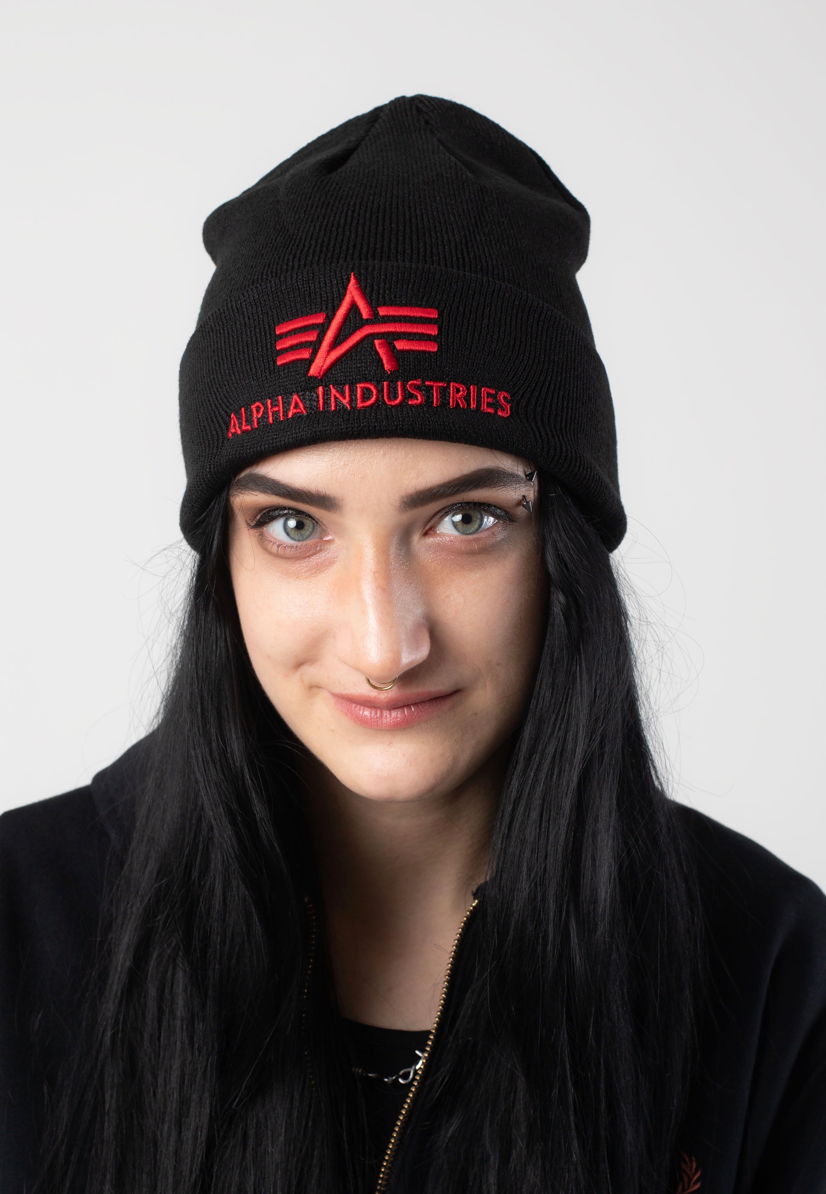 Alpha Industries - 3D Black - Beanie 100% Original Cheap Pice