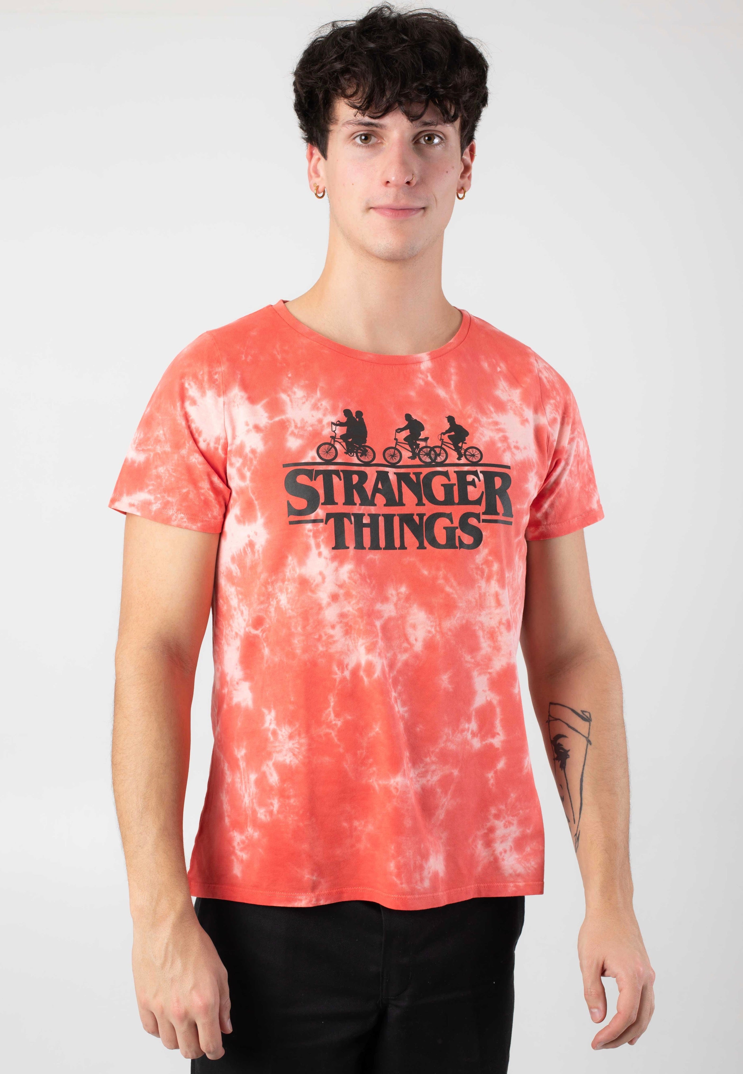 Stranger Things - Bike Silhouette Red Acid Wash - T-Shirt Marketable For Sale