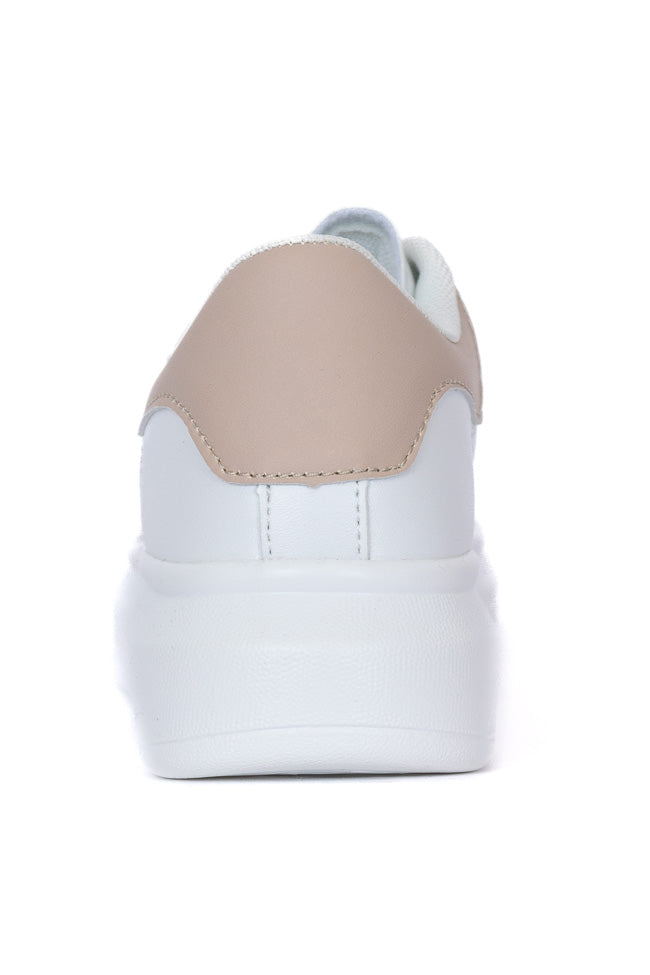 Karlie Taupe Heel White Sneaker Cheap Manchester Great Sale