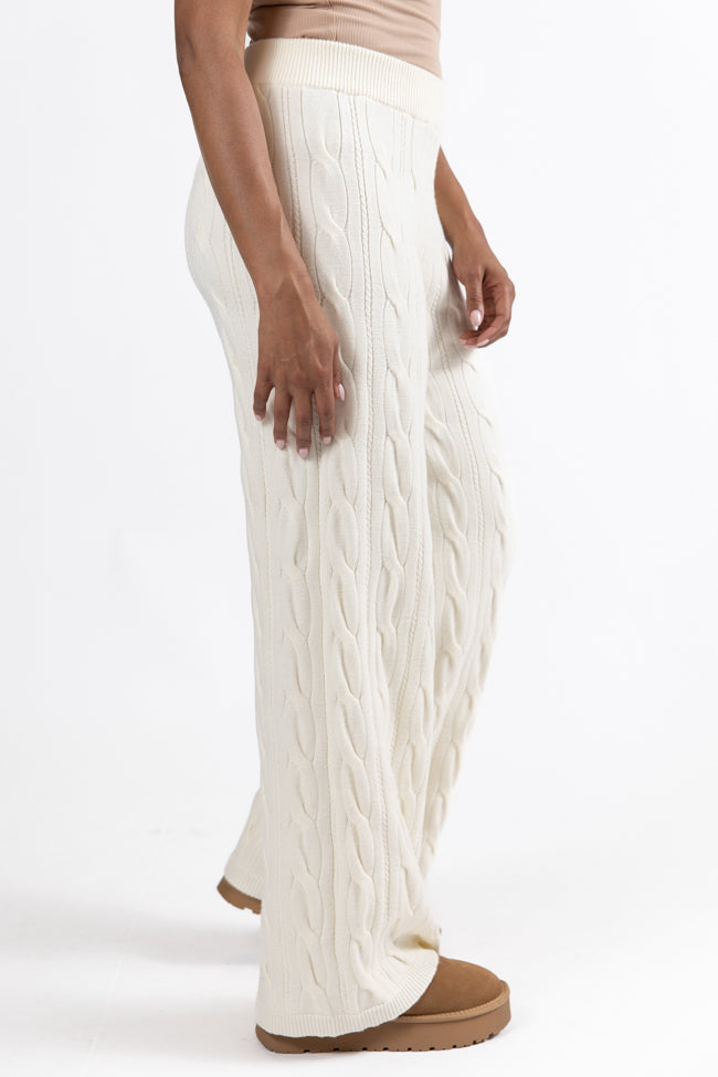 Forever Winter Ivory Cable Knit Sweater Lounge Pants Macy Blackwell X Pink Lily FINAL SALE Explore