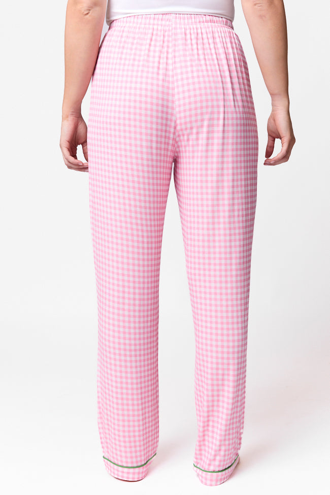 Good To Get Away Pink Gingham Pajama Pants Best Place Cheap Pice