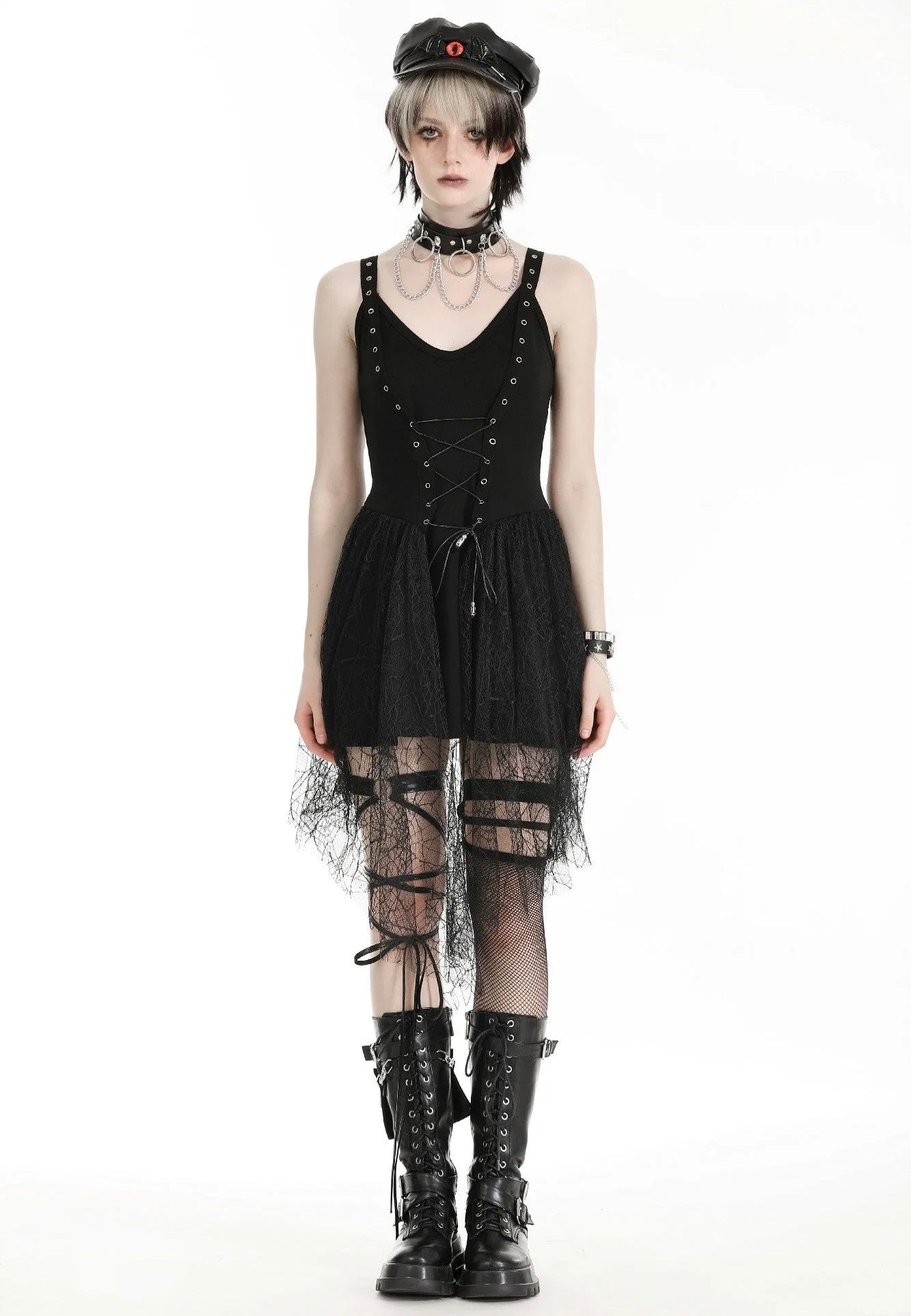 Dark In Love - Spider Web With Metal Pentagrams Black - Dress Buy Cheap Latest