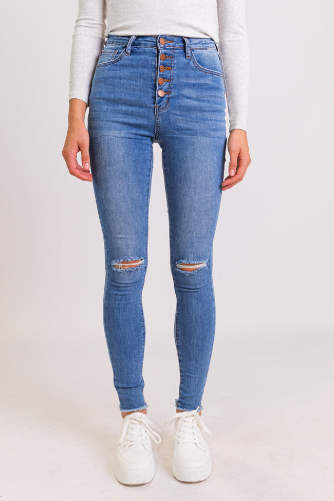 Chelsie Light Wash Busted Knee Tall Jeans FINAL SALE Where To Buy