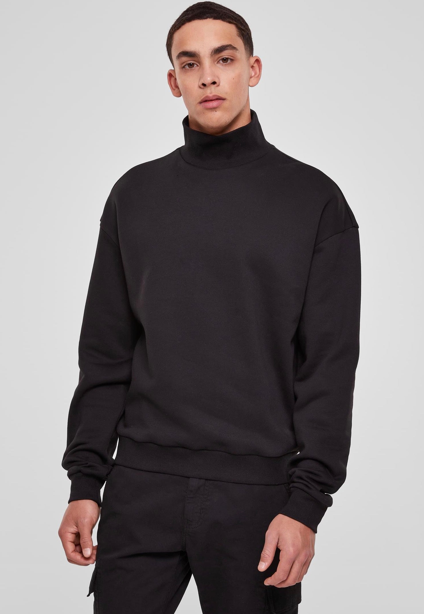 Urban Classics - High Rib Neck Black - Sweater Sale Footlocker