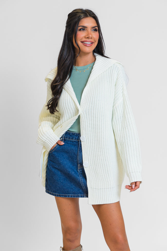 All In Theory Cream Oversized Cardigan FINAL SALE Sale New