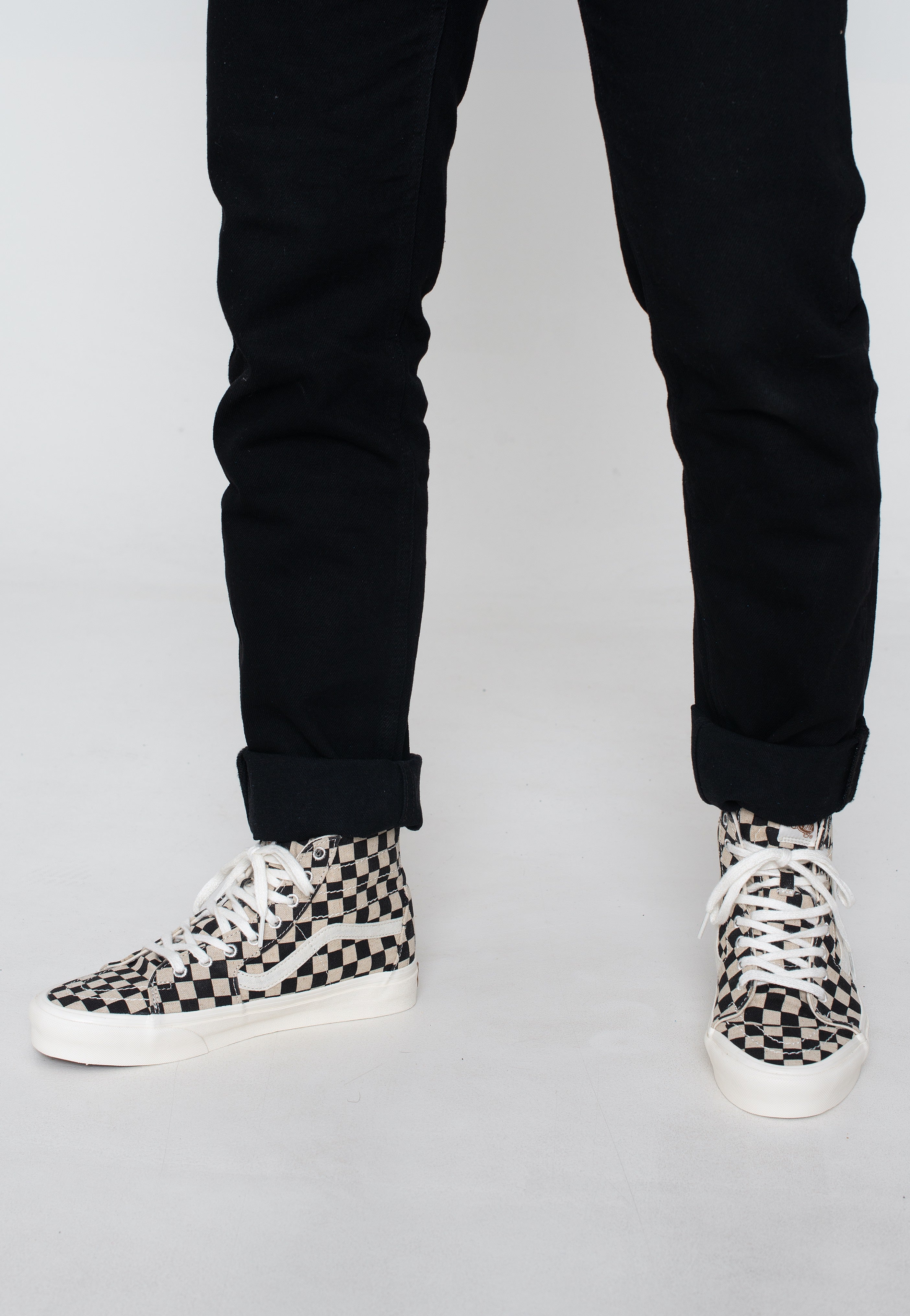 Vans - Sk8 Hi Tapered Eco Theory Checkerboard - Shoes Where To Buy