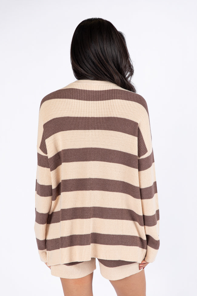 Sign Of The Times Brown and Tan Striped Sweater Set SALE Lowest Pice Cheap Pice