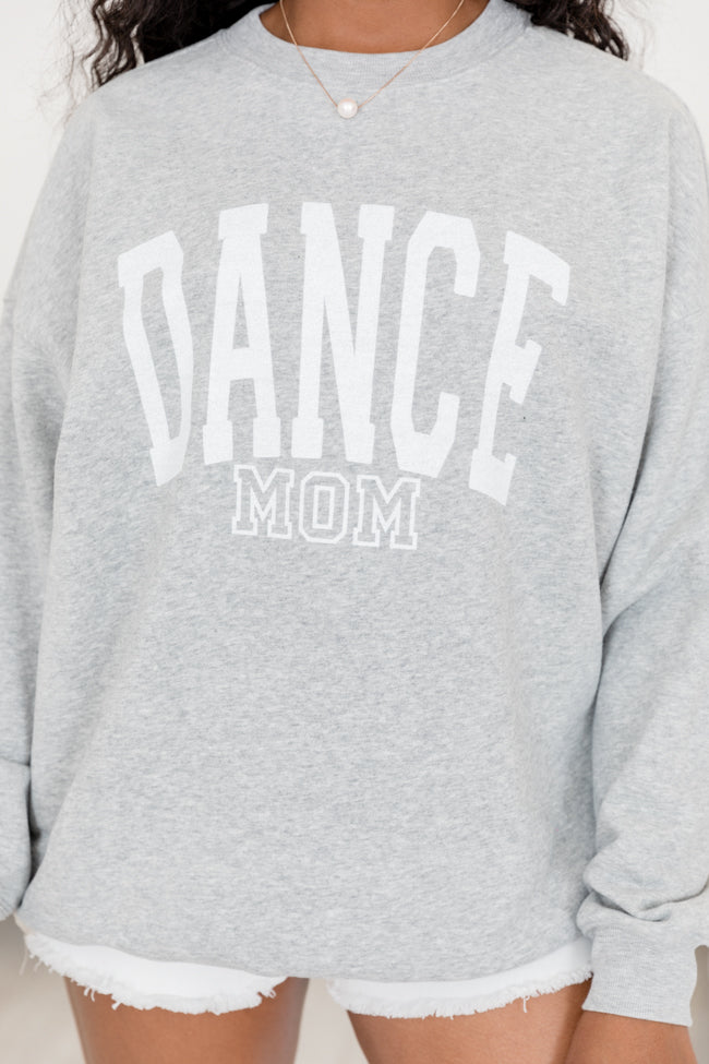 Dance Mom Block Light Grey Oversized Graphic Sweatshirt Free Shipping Reliable