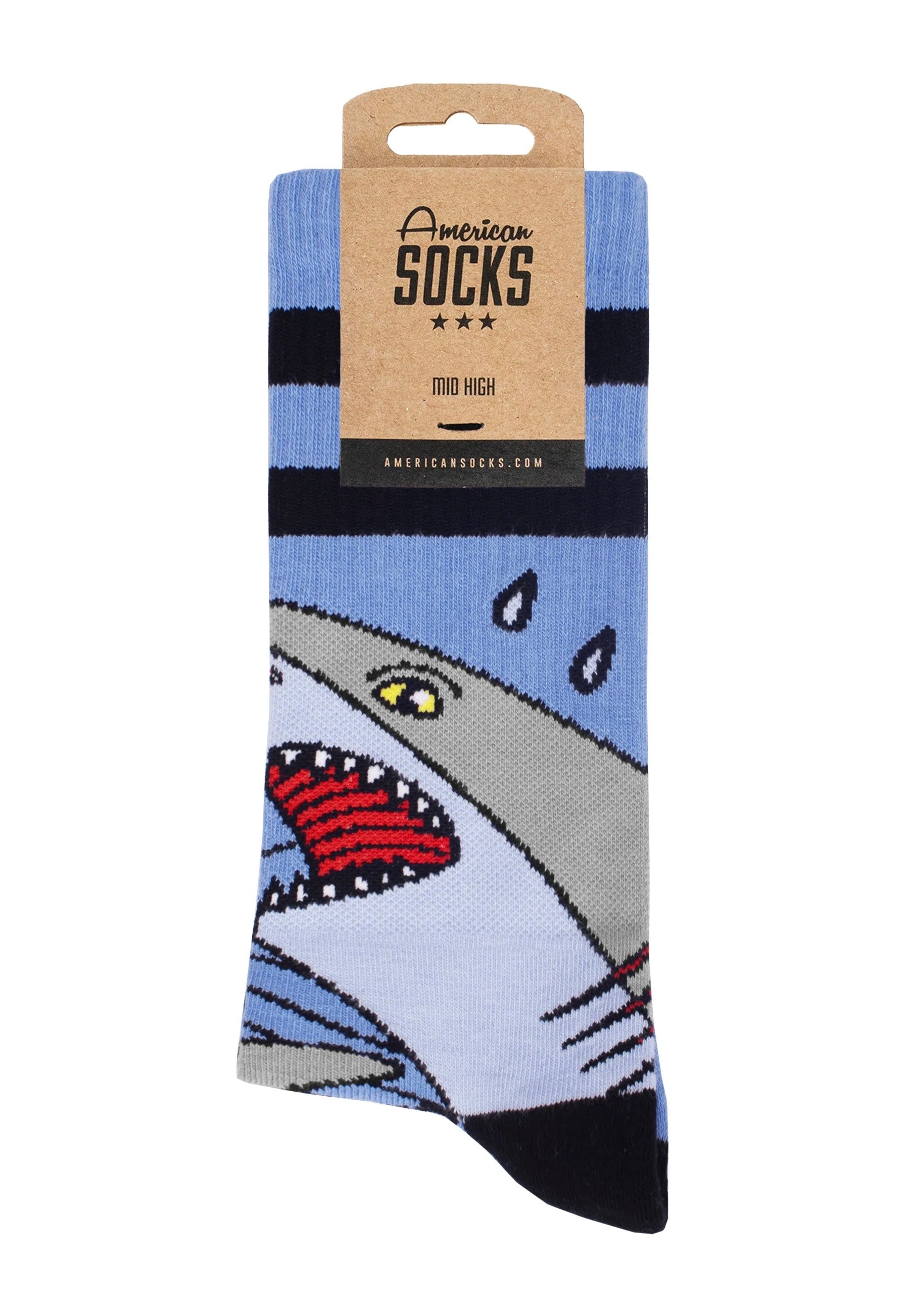 American Socks - Shark Strike Mid High Purple - Socks Best Pices Cheap Pice