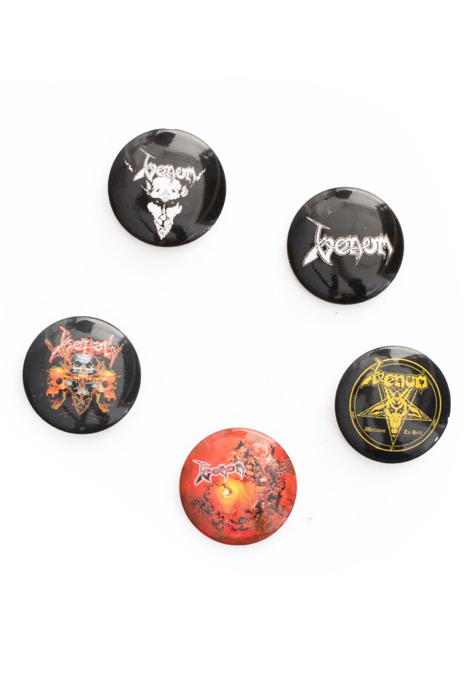 Venom - Black Metal Pack Of 5 - Button Set Buy Cheap 2025