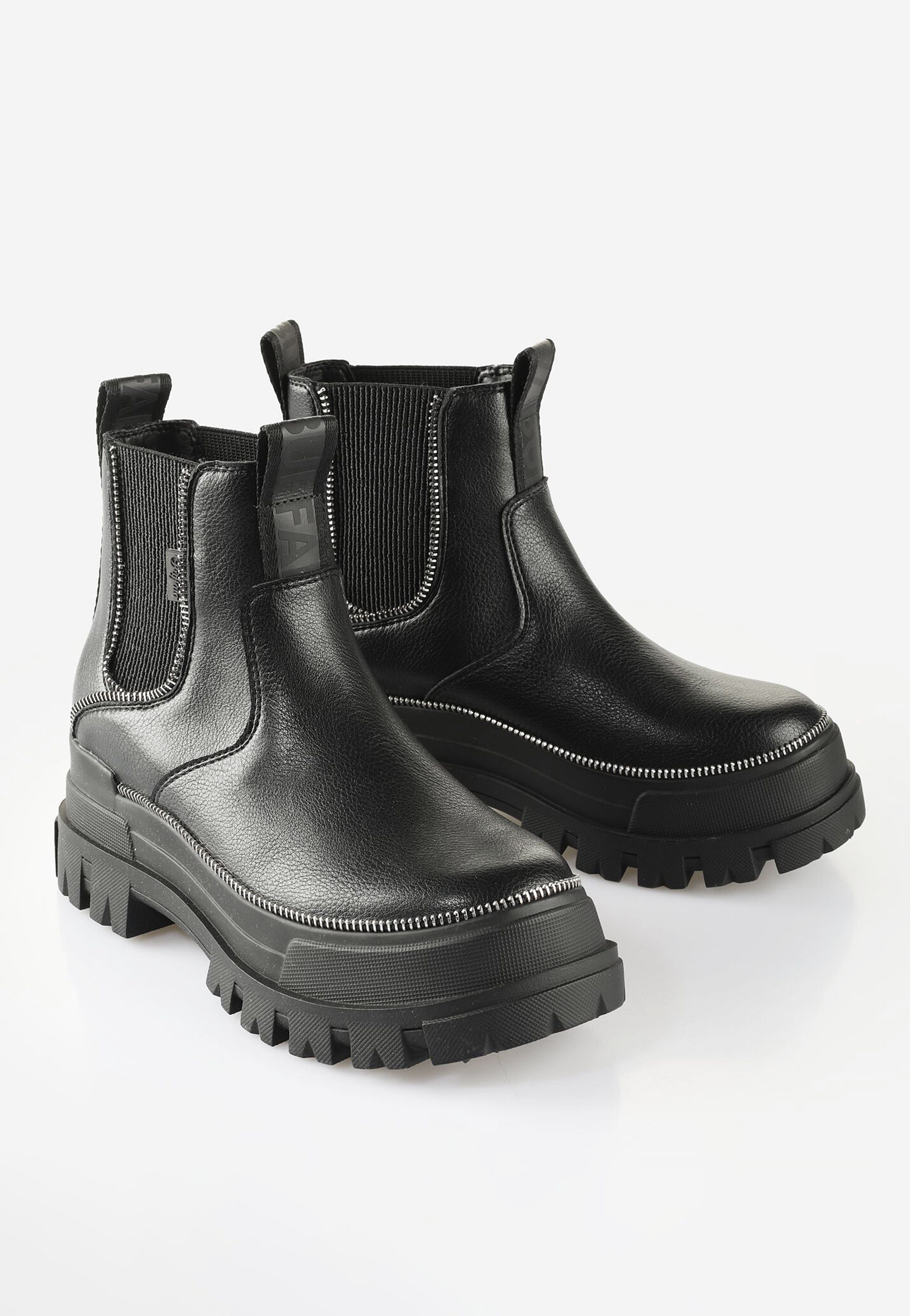 Buffalo - Aspha Chelsea Zip Black - Girl Shoes With Paypal Sale Online