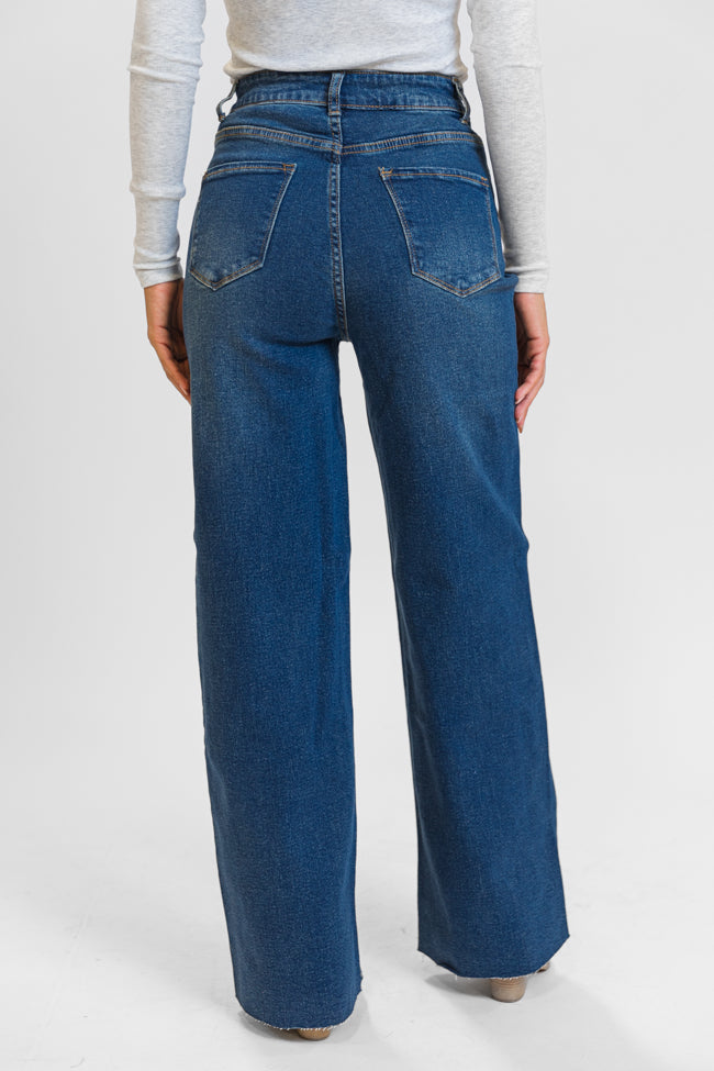 Kelsea Dark Wash Wide Leg Jeans Discount Wide Range Of