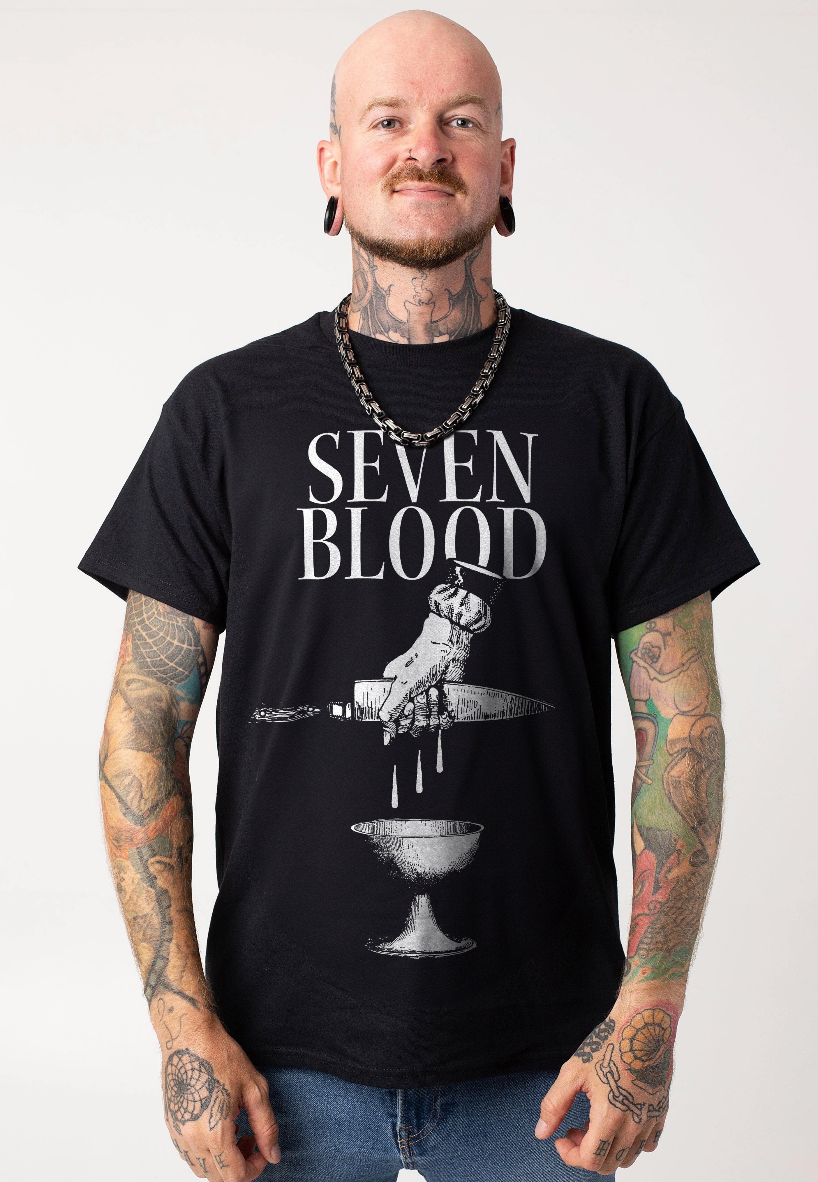 Seven Blood - Messer - T-Shirt Sale With Credit Card