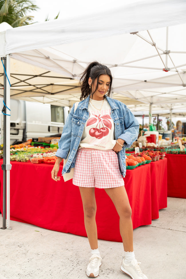 Farmers Market Cherries Ivory Comfort Color Graphic Tee Sale Low Pice