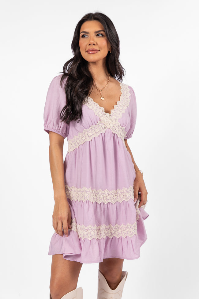 Savor This Feeling Pink Lace Trim Mini Dress FINAL SALE Buy Cheap Great Deals