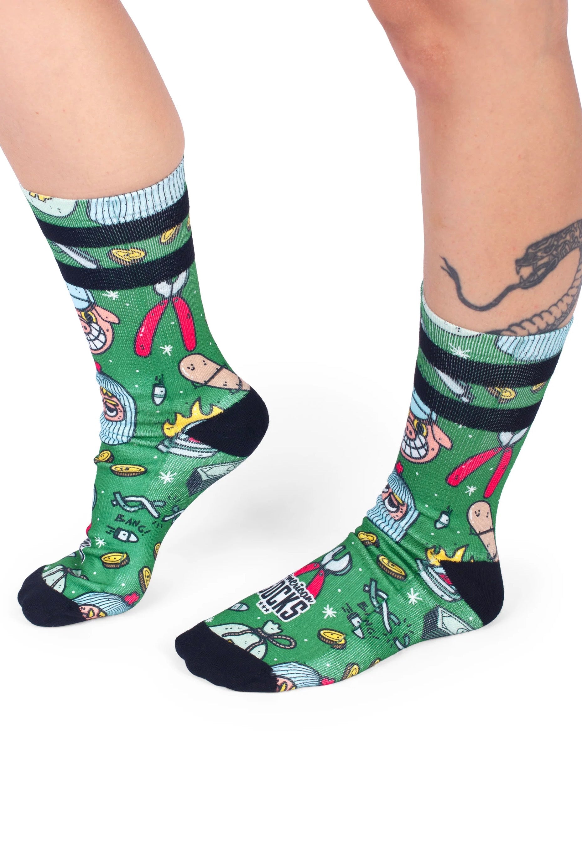 American Socks - Heist Havoc Mid High Green - Socks 100% Authentic Cheap Online