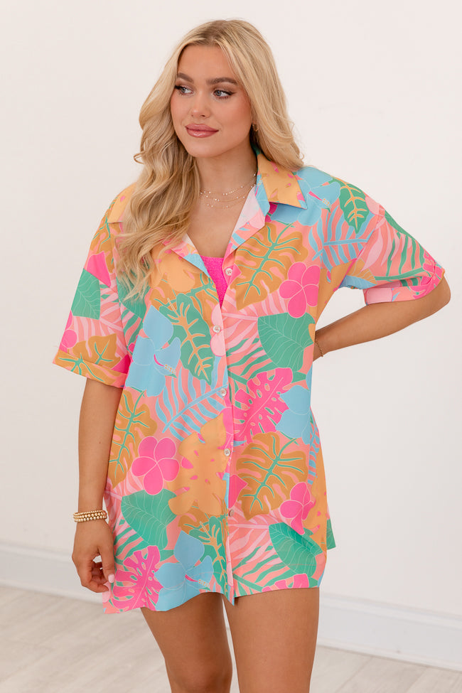 Kabana Krew Bold Tropical Button Up Shirt Sale For Cheap