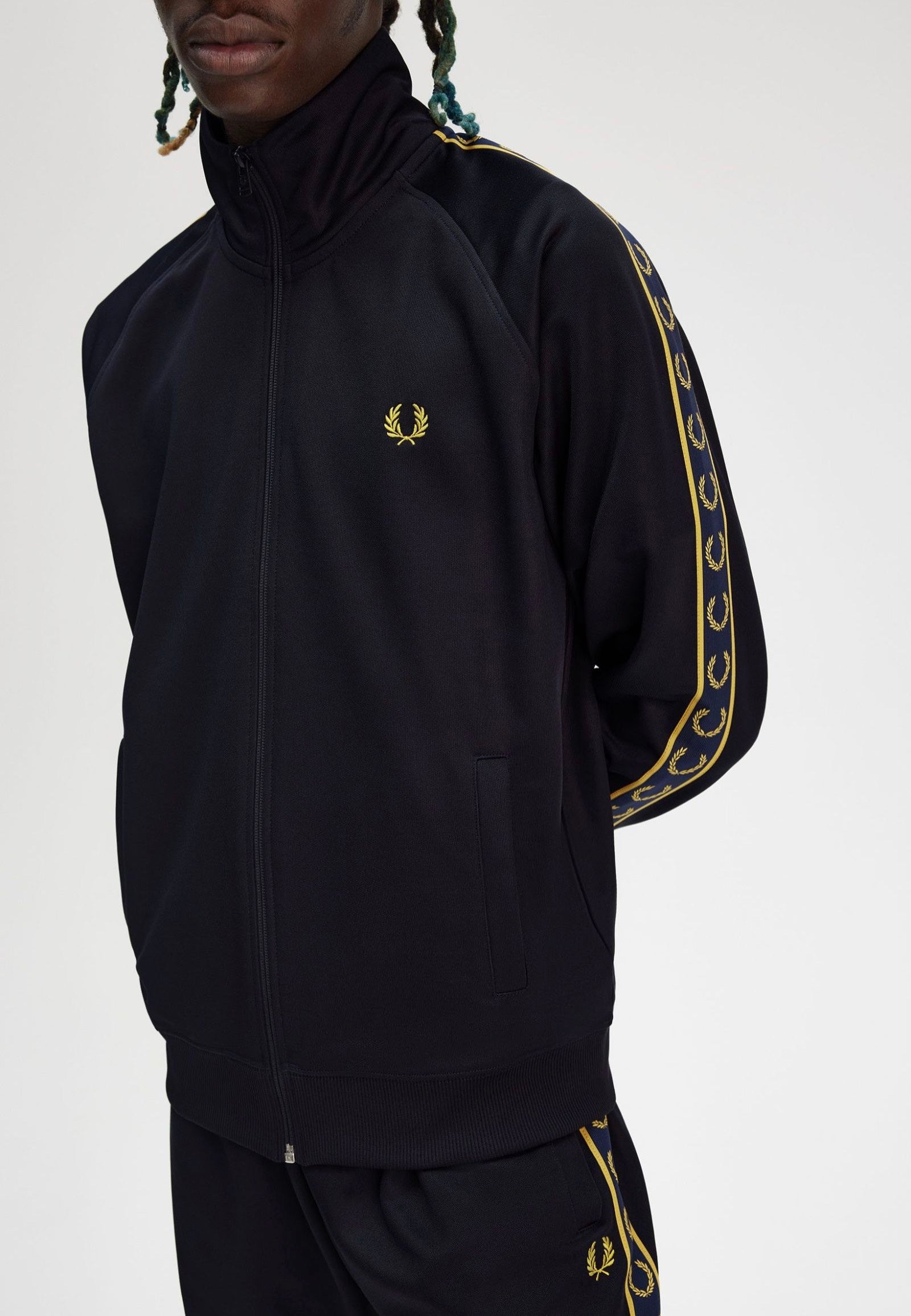 Fred Perry - Contrast Tape Navy/Honeycomb - Track Jacket Looking For