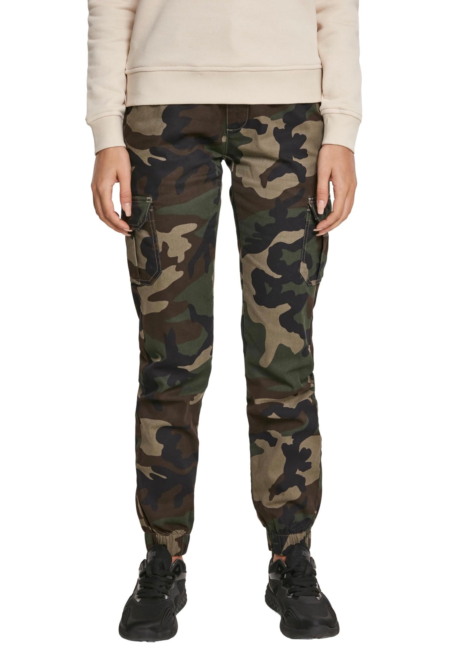 Urban Classics - Ladies High Waist Cargo Woodcamo - Pants Good Selling Sale Online