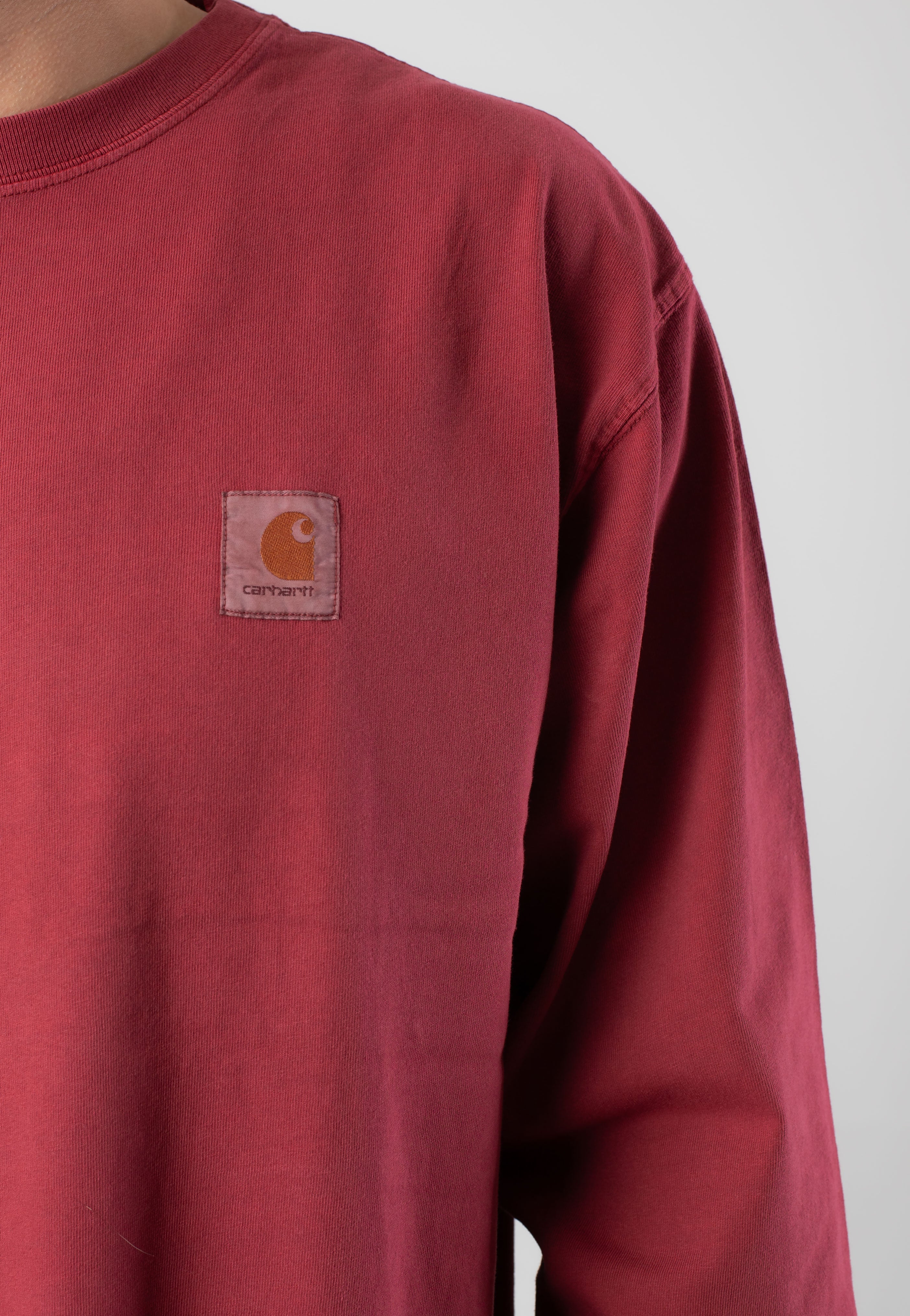 Carhartt WIP - Vista Garment Dyed Scarlet - Longsleeve Recommend Sale Online