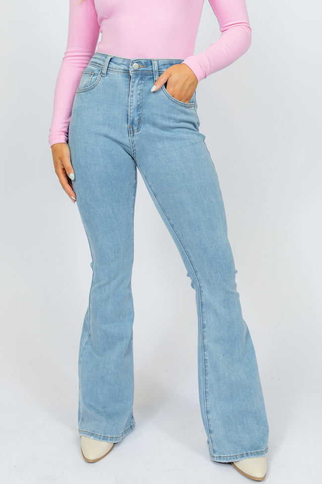 Maren Light Wash Stretchy Flare Jeans FINAL SALE Clearance Store For Sale