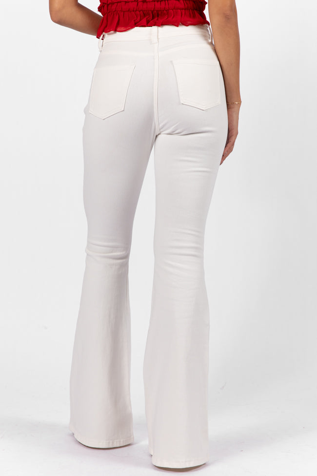 Maren White Stretchy Flare Jeans FINAL SALE Free Shipping Good Selling