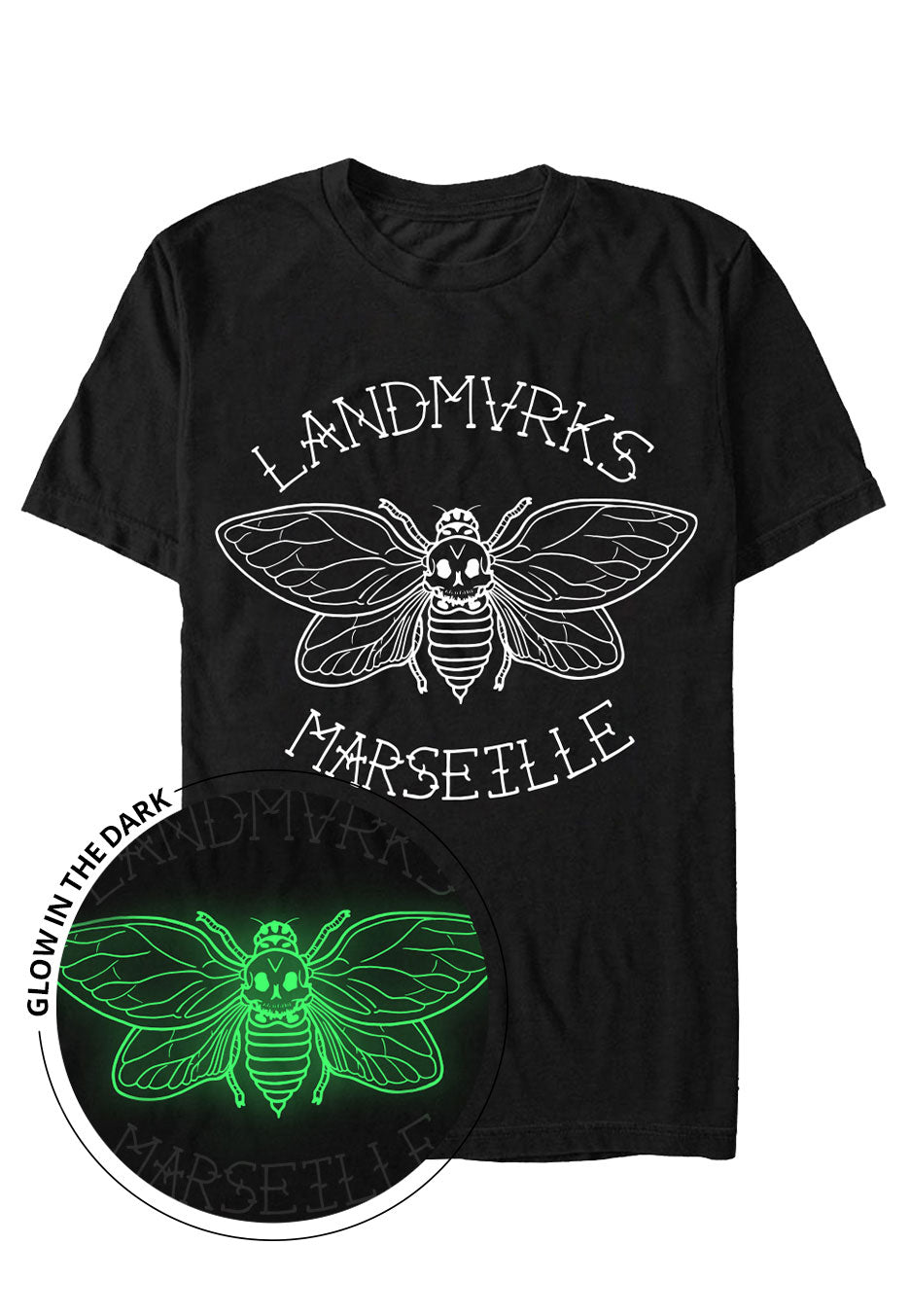 Landmvrks - Cicada Marseille Glow In The Dark - T-Shirt 2025 New For Sale