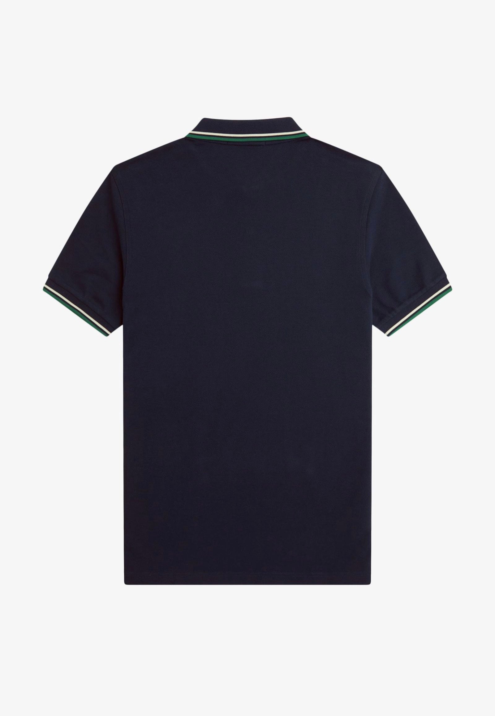 Fred Perry - Twin Tipped Dark Carbon/Light Ecru/Label Green - Polo Cheap Buy