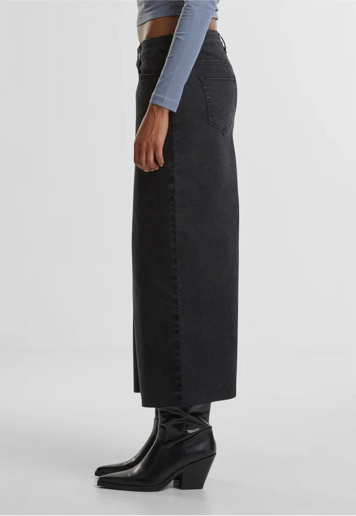 Urban Classics - Ladies High Slit Black Washed - Skirt Cheap Sale Online