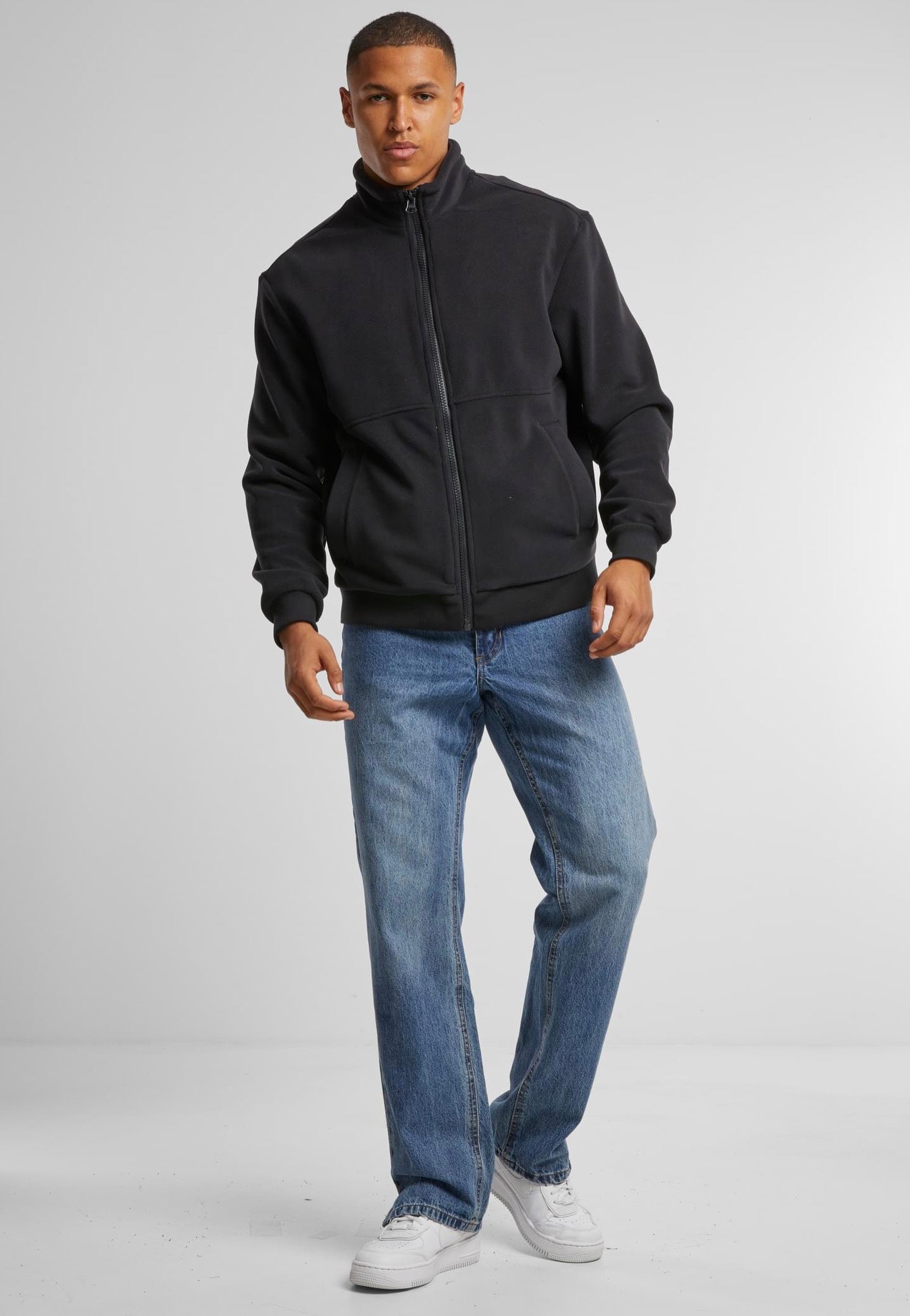 Urban Classics - Colour Block Polar Fleece Black/Black - Jacket Cheap Sale Excellent