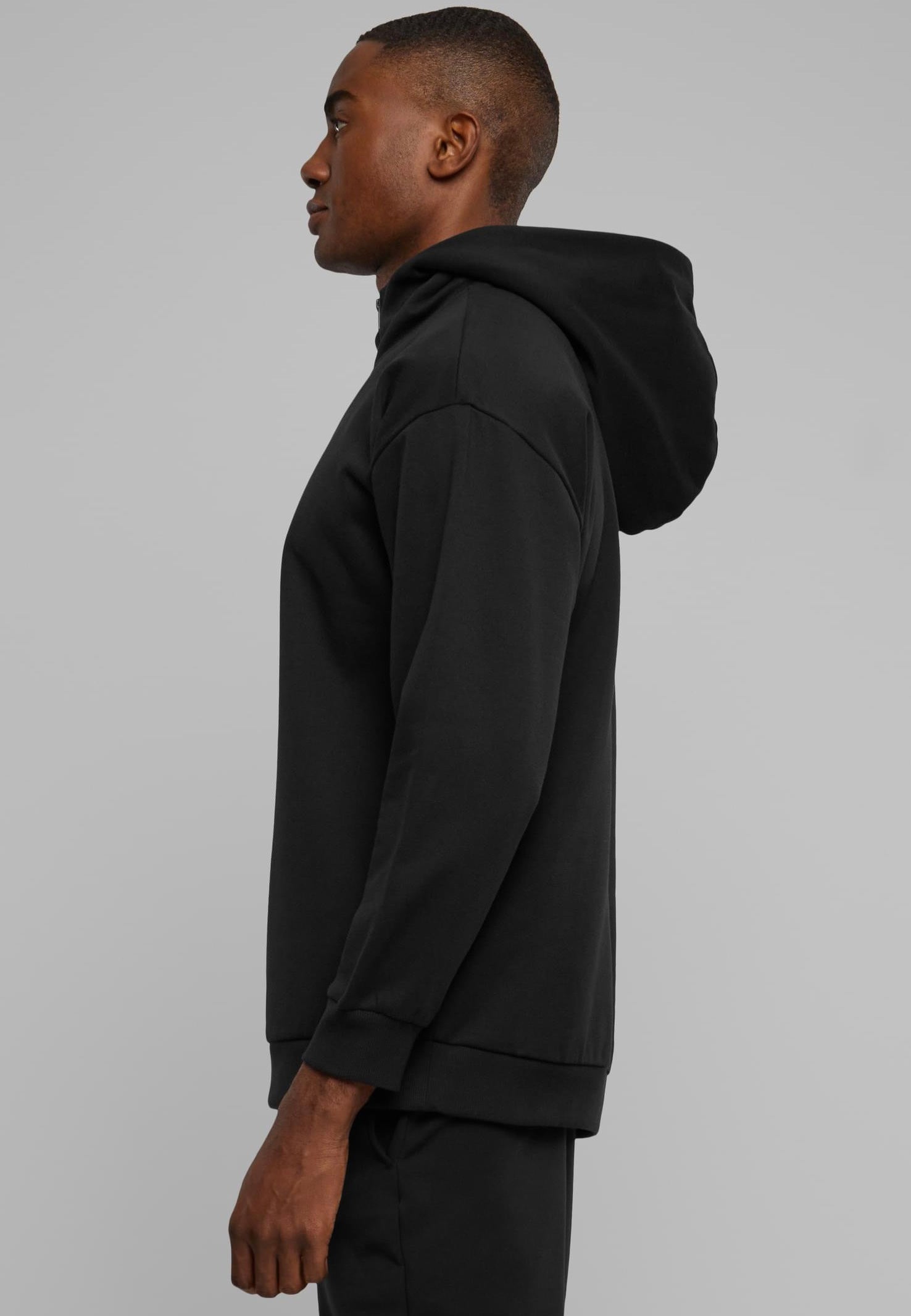 Urban Classics - Zipped High Neck Black - Hoodie Cheap Sale Genuine