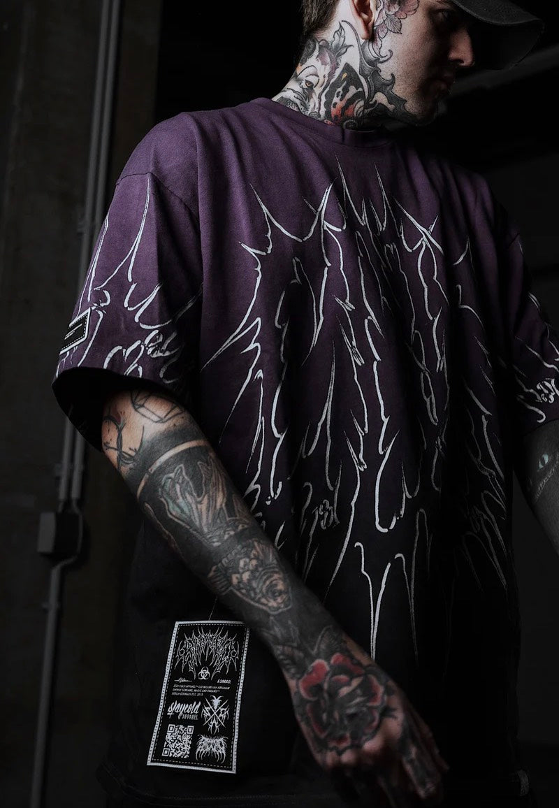 Stay Cold Apparel - Black Razor (Purple Bleached) - T-Shirt Discount Latest