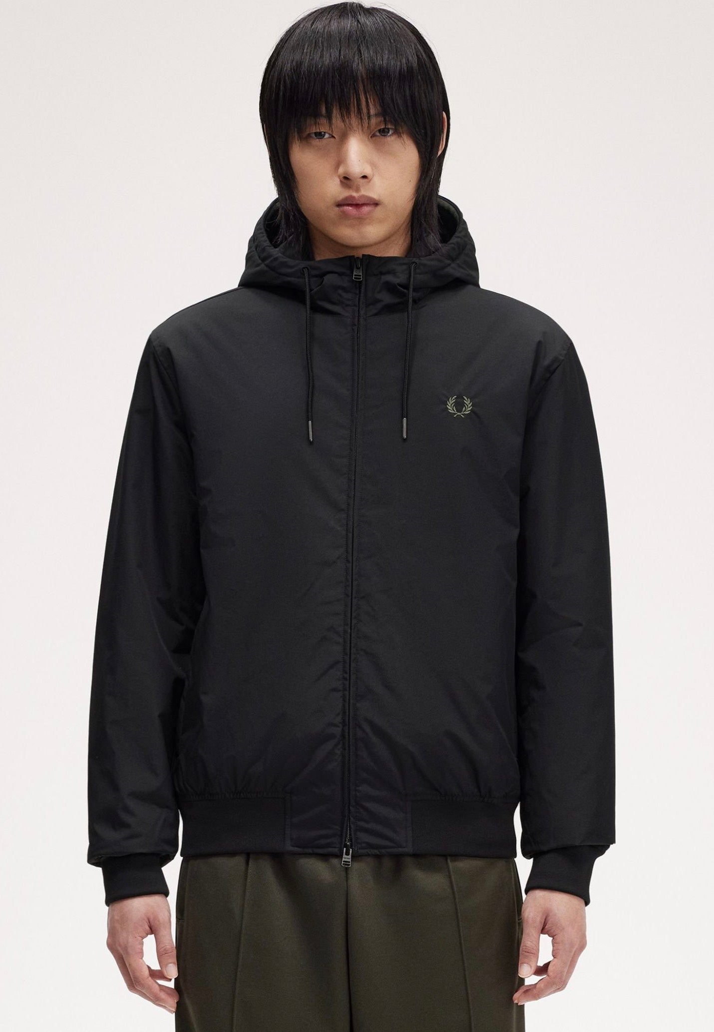 Fred Perry - The Hooded Brentham Black - Jacket Discount Footlocker Pictures